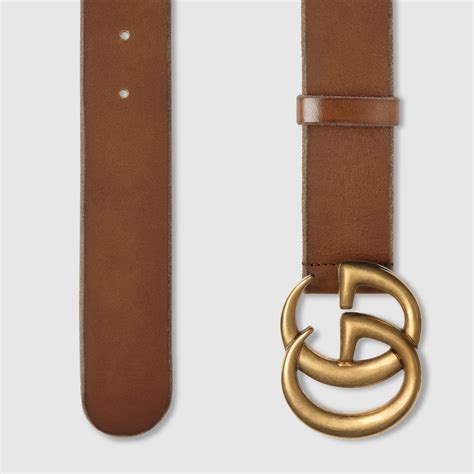 409416 gucci|Wide Brown Leather Belt With Double G Buckle .